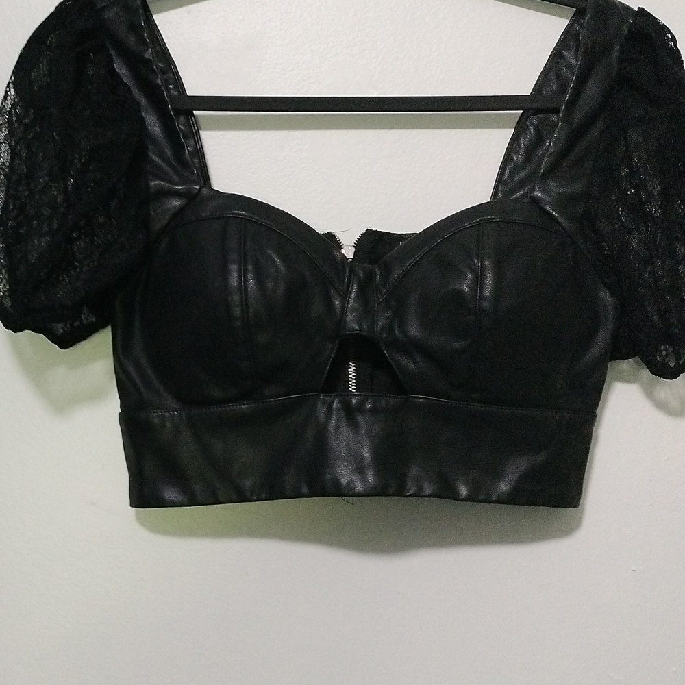 Haute Monde Leather Bustier size S